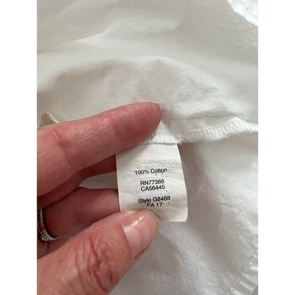 Madewell crisp white Poplin tiered sleeve blouse - Picture 6 of 6